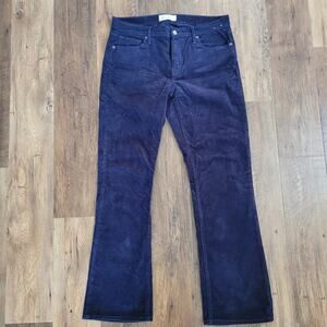 Gap Women's Navy Blue Baby Boot Mid Rise Corduroy Pants Size 31/ 12 R